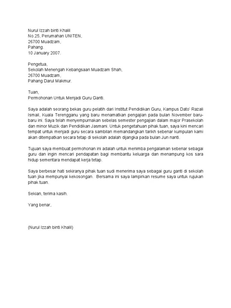 Contoh Resume Terbaik 2021 Format Baru Mohon Kerja 