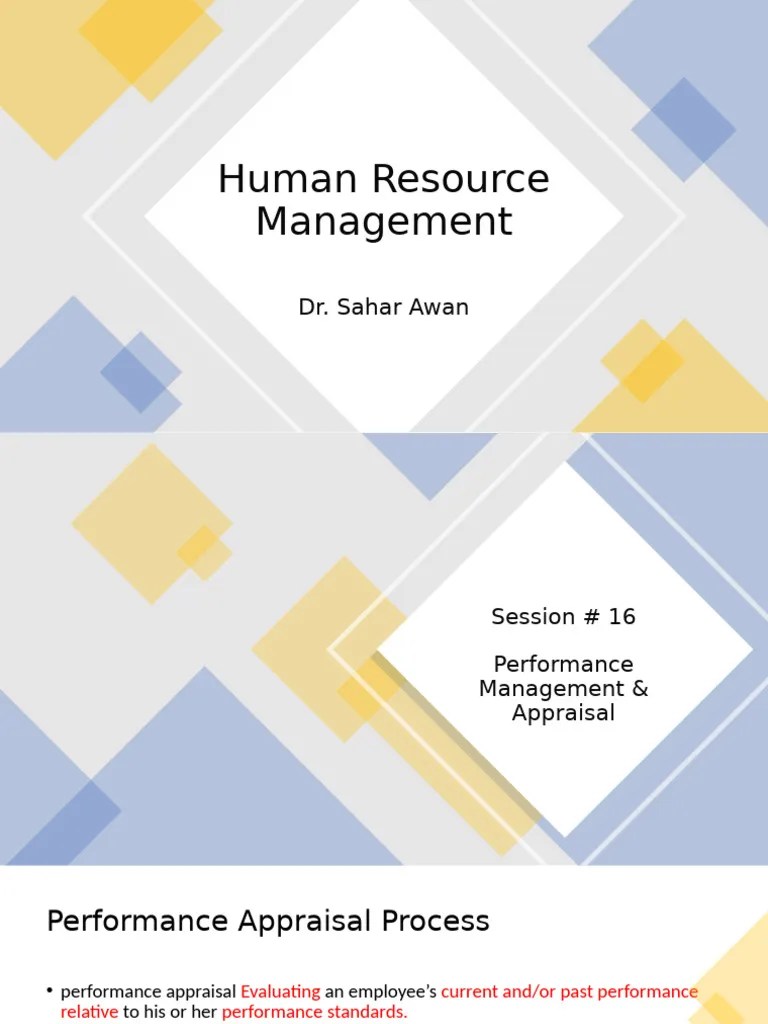 Chapter 9 Performance Management & Appraisal | PDF