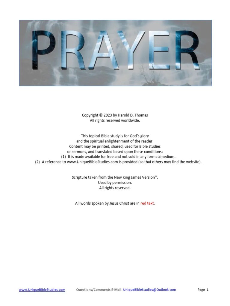 1 Prayer Pdf
