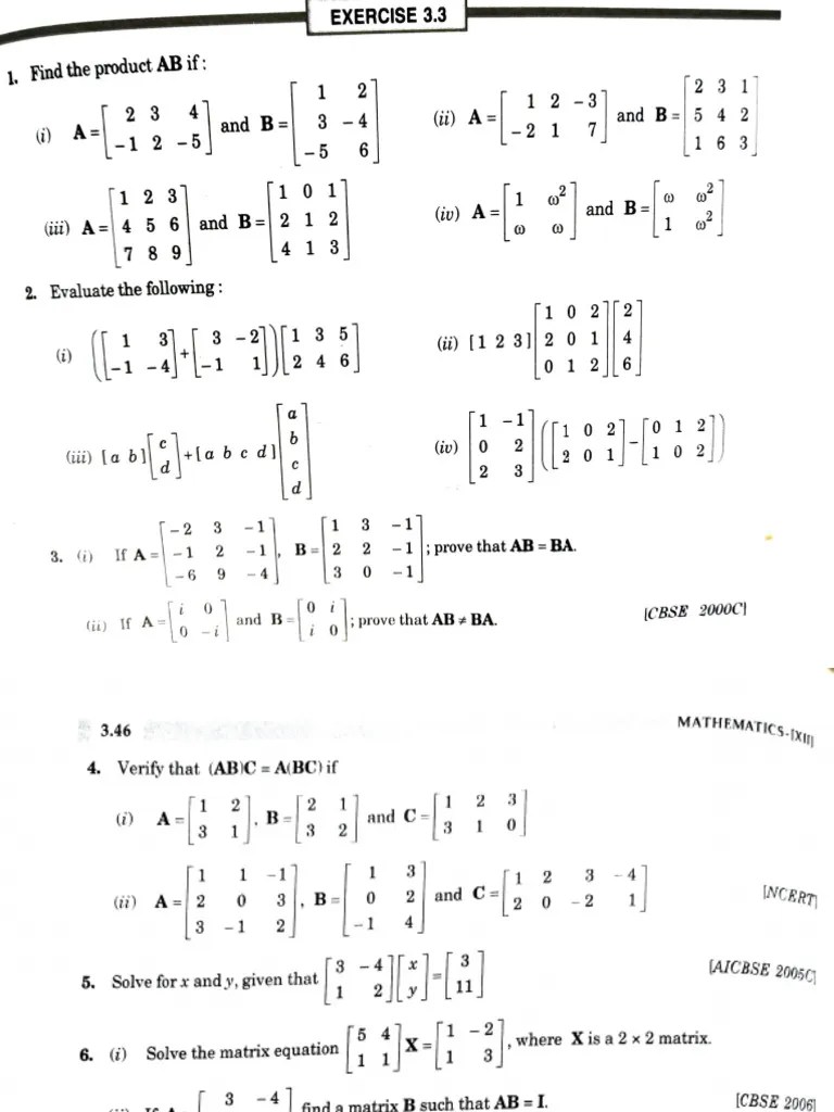 Matrices - Assignment 2 | PDF
