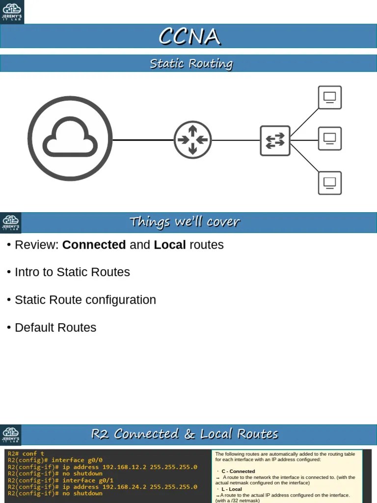 Day 11 (Part 2) Slides - Static Routing | PDF