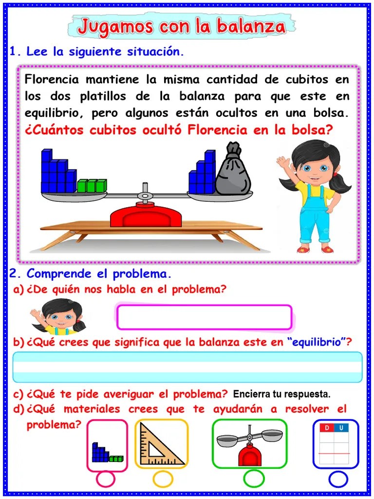Ficha Jugamos Con Las Balanzas 2024 Maestra Janet | PDF