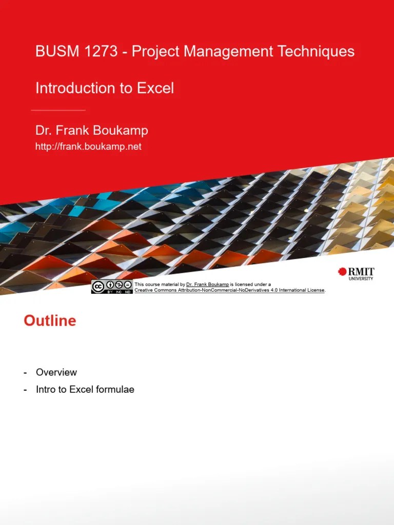Intro To Excel | PDF | Spreadsheet | Microsoft Excel