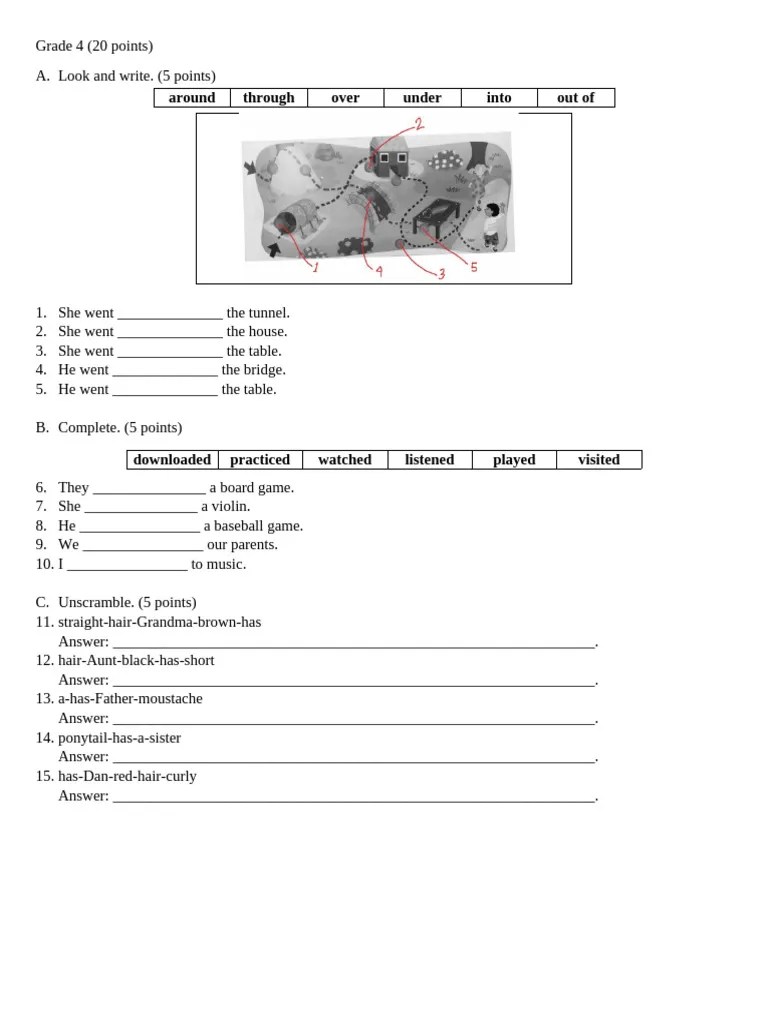 Grade 4 (Mid Term Test 2) | PDF