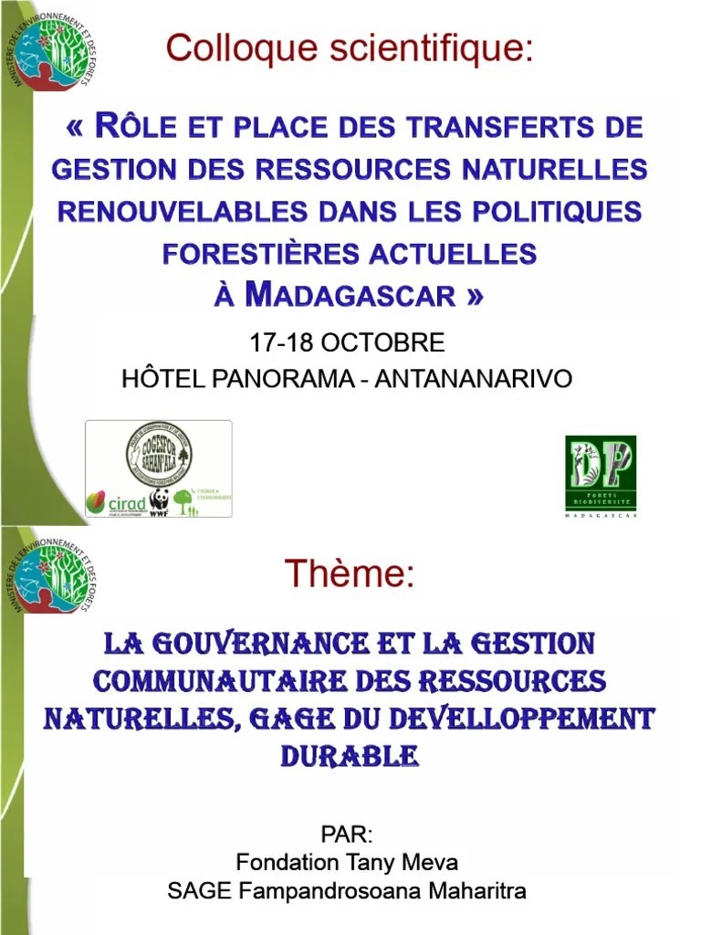 14 La Gouvernance Et La Gestion Communautaire Des Ressources Naturelles ...