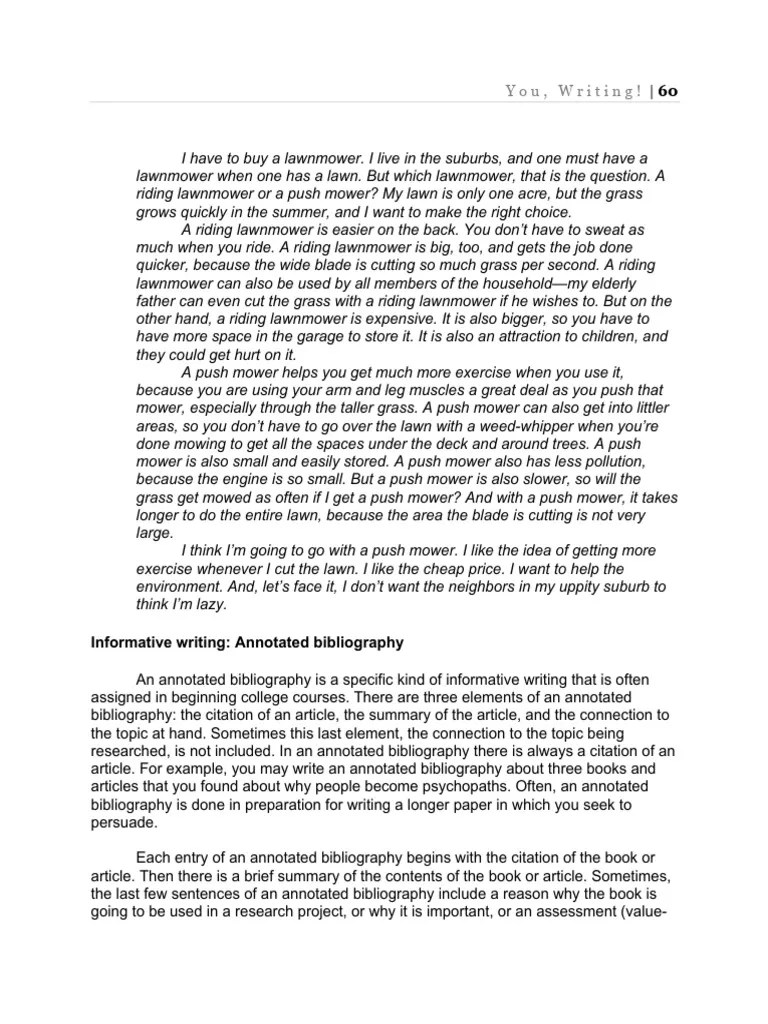 Annotated Bibliography Model | PDF