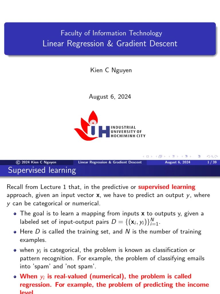 ML Lecture 02 Linear Regression | PDF