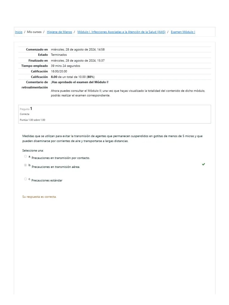 Examen Módulo I - Revisión Del Intento | PDF