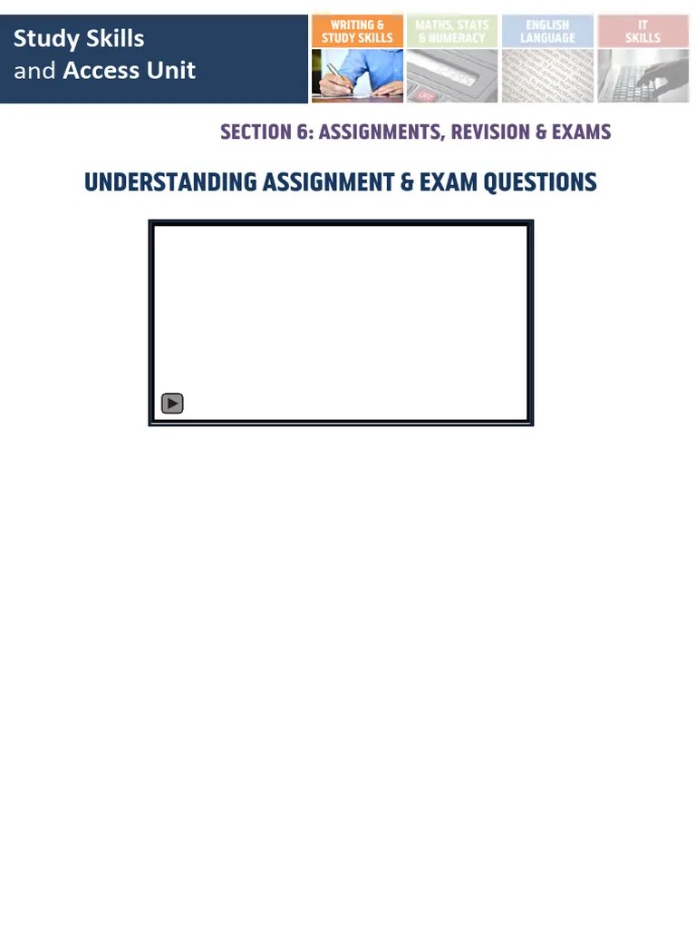 Understanding Assignment And Exam Questions-1 | PDF
