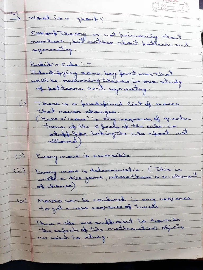 Group Theory Notes | PDF