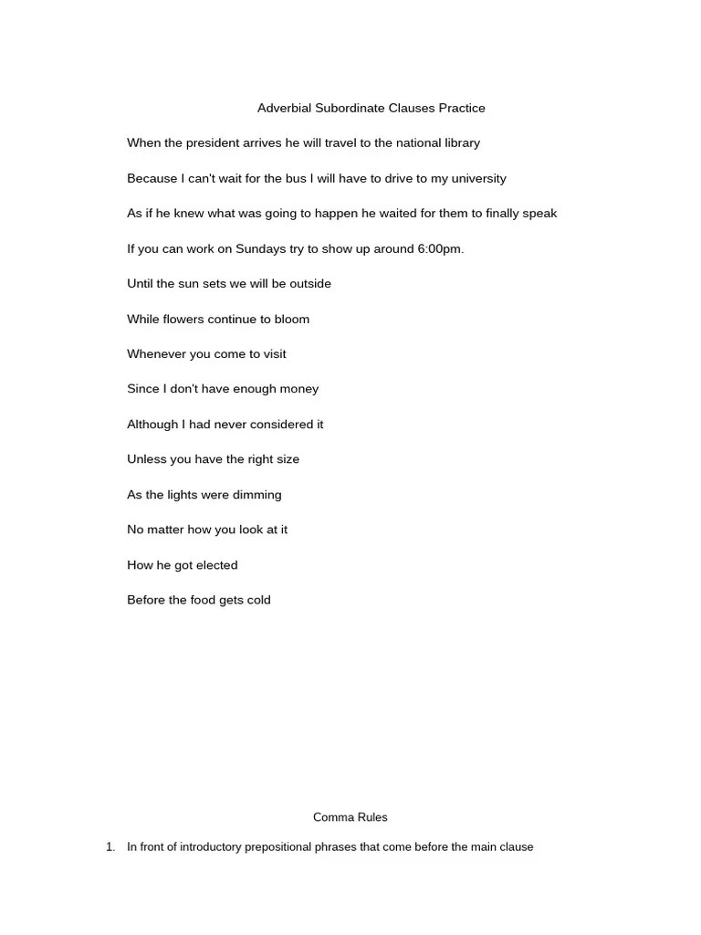 Comma Rules Part 1 | PDF | Comma | Language Arts & Discipline