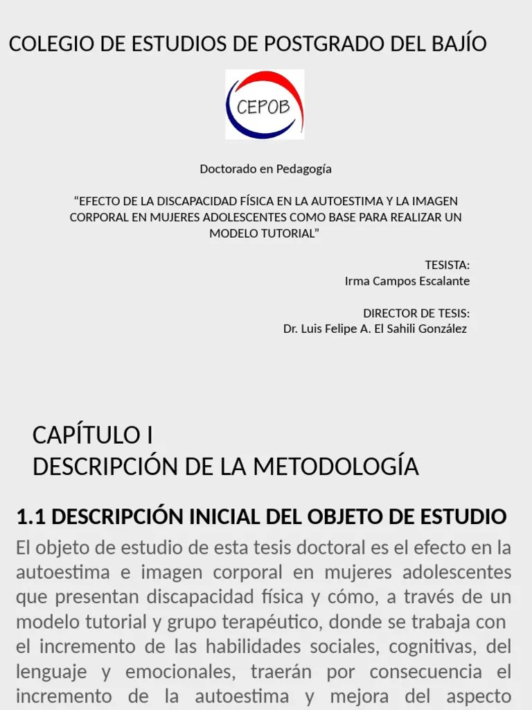 Presentación De Doctorado De Mtra Irma Campos Escalante | PDF