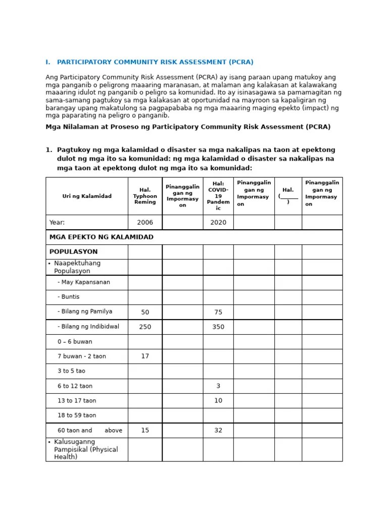 Community Risk Assessment | PDF