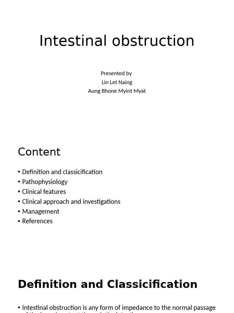 Intestinal Obstruction | PDF | Digestive Diseases | Diseases And Disorders