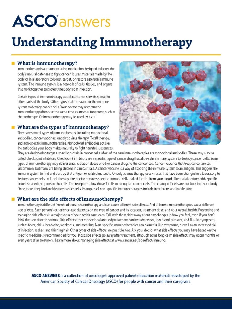 Asco Answers Immunotherapy | PDF