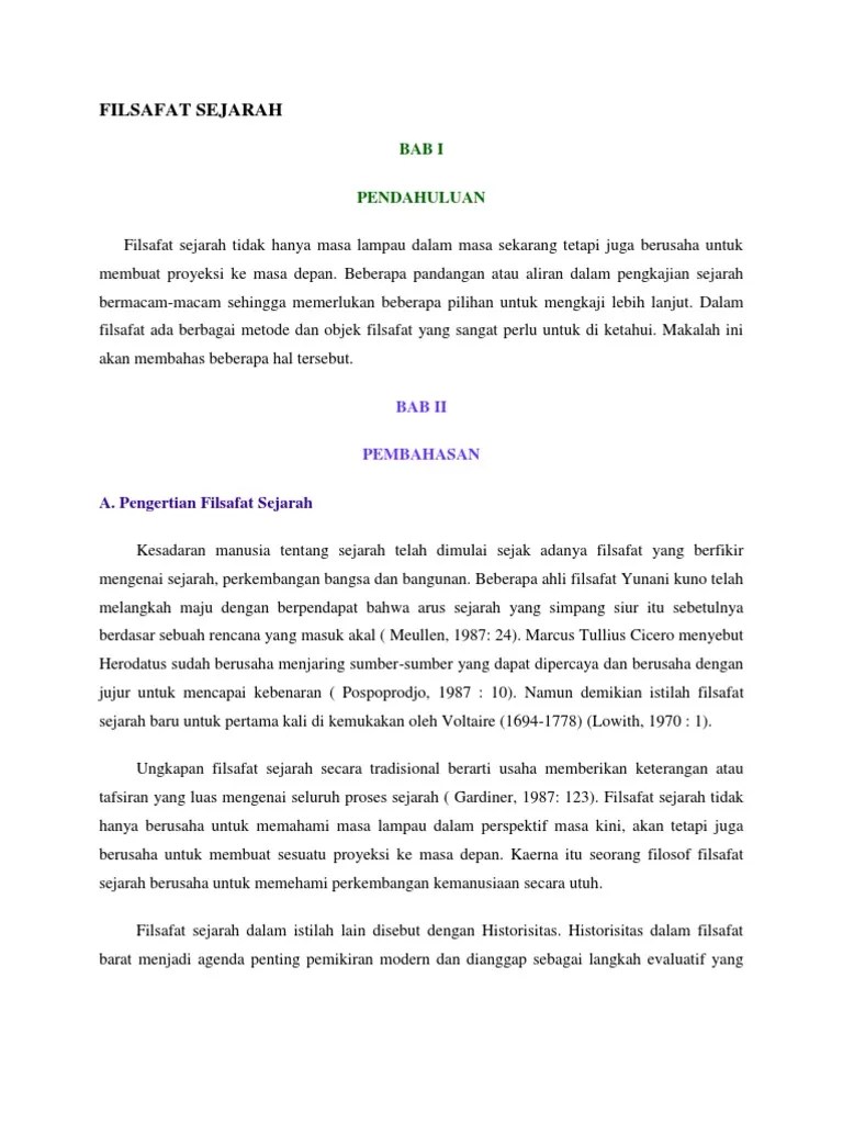 Sari sejarah filsafat barat 1, yogyakarta: Filsafat Sejarah Pdf
