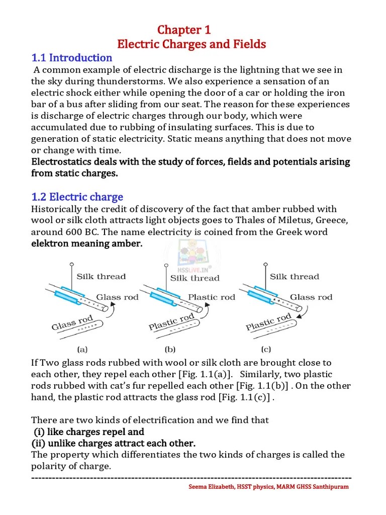 Hsslive Xii Physics Notes QB Seema 2024 | PDF