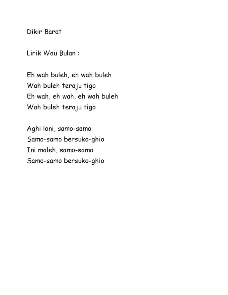 Wau bulan song lyrics and music by cikgu sulizi arranged by gks zie lnr on smule social singing app. Dikir Wau Bulan Pdf