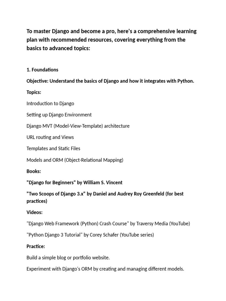 Django Study Route | PDF