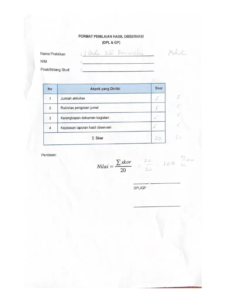 Penilaian Observasi Pdf - Premium City Background Gallery - Ultra HD
