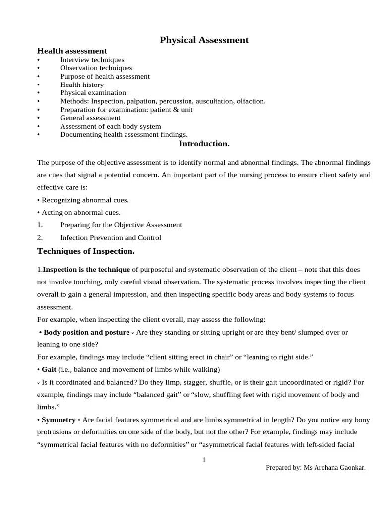 Physical Assessment..... | PDF