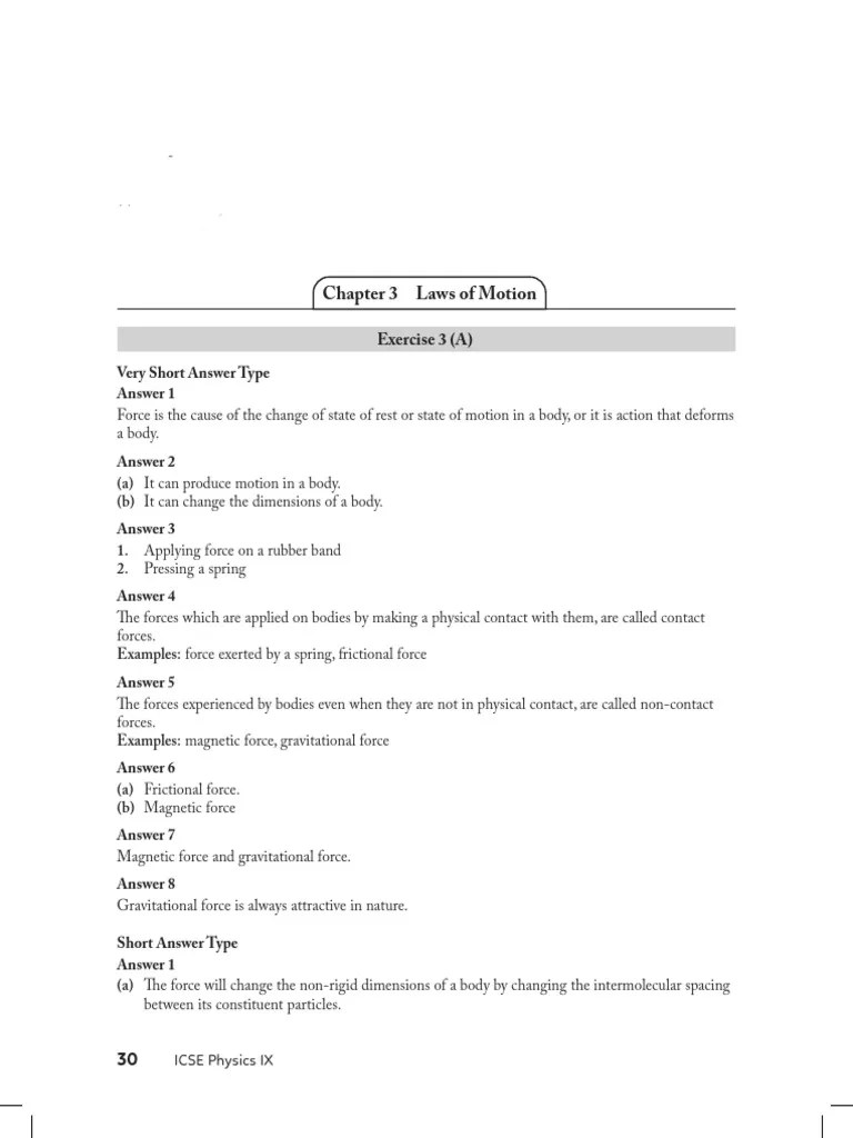 Chapter 3 Laws Of Motion | PDF