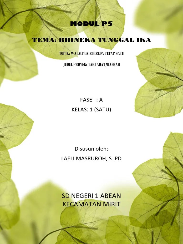 MODUL P5 Tari Daerah KELAS 1 SDN 1 ABEAN | PDF