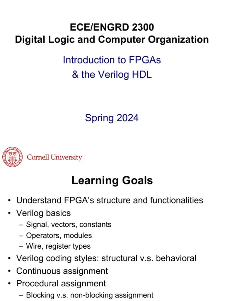 Tutorial FPGA Verilog SP24 | PDF