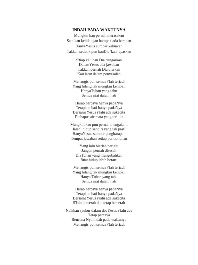 Indah Pada Waktunya | PDF