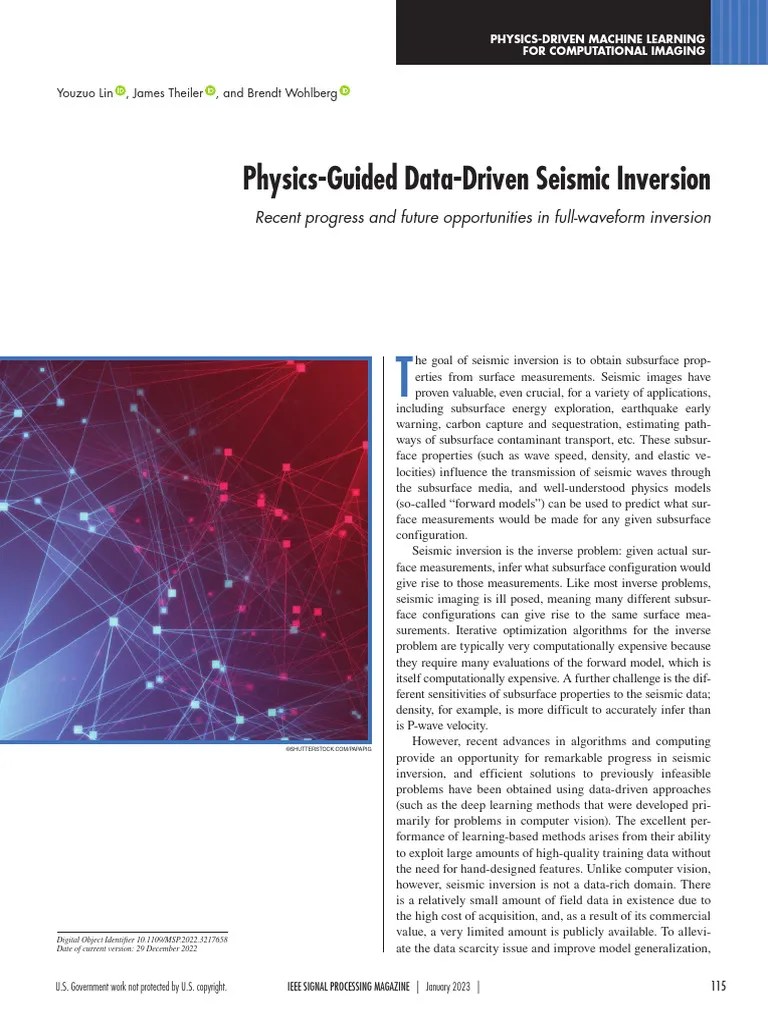 Physics Guided Data Driven Seismic Inversion Recent Progress And Future ...