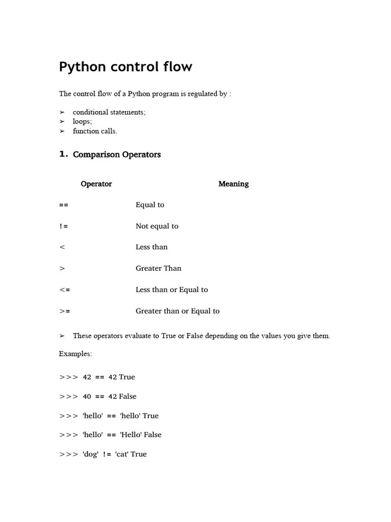 2 Control Flow | PDF | Boolean Data Type | Computers