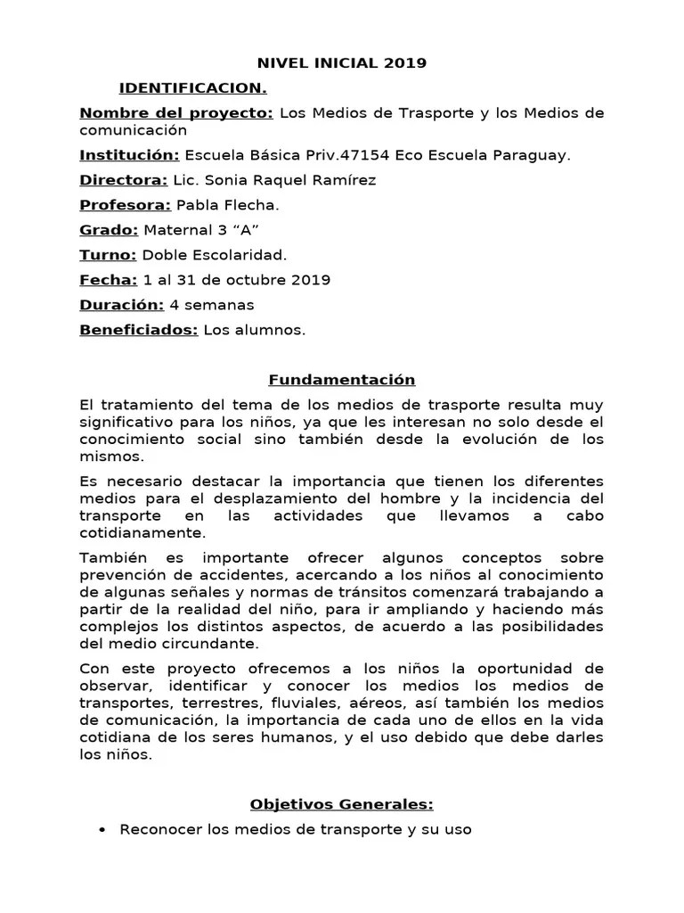 Proyecto Transporte | PDF