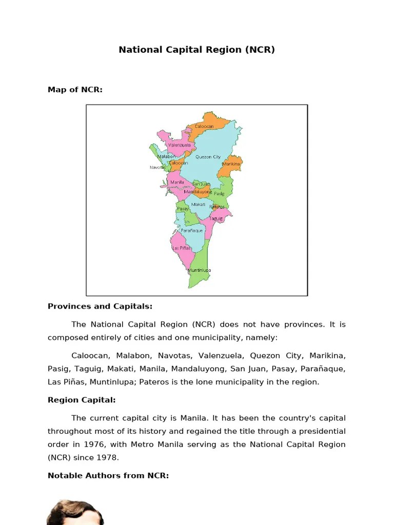 National Capital Region NCR PDF.