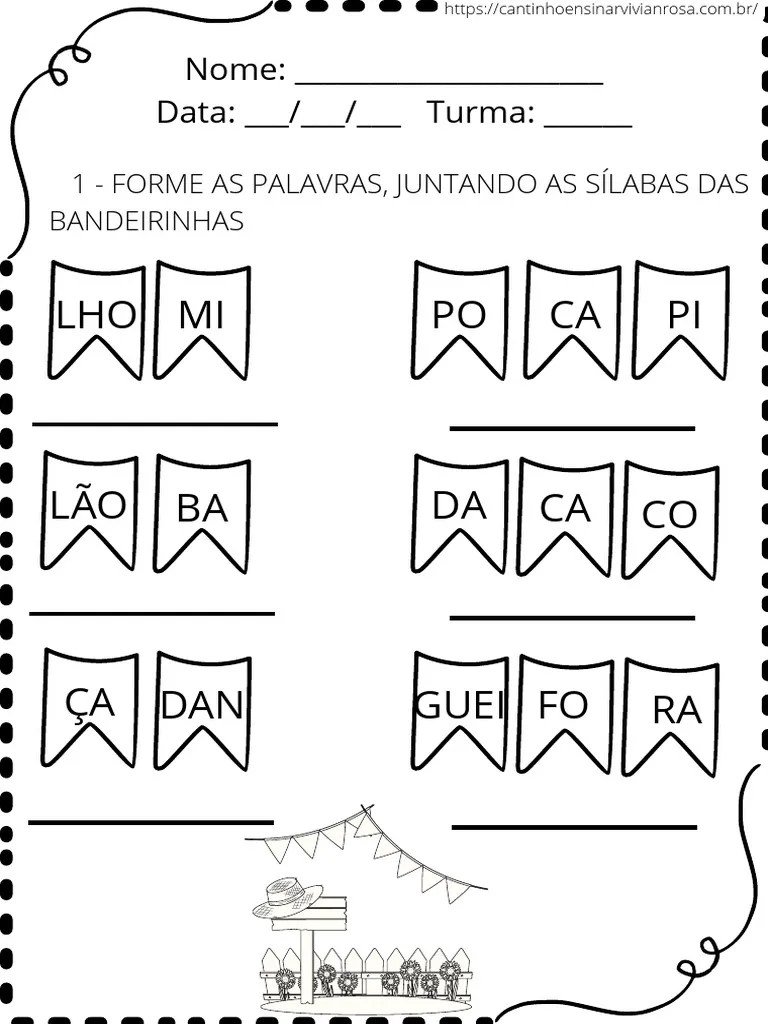 Atividades De Alfabetizacao Festa Junina | PDF