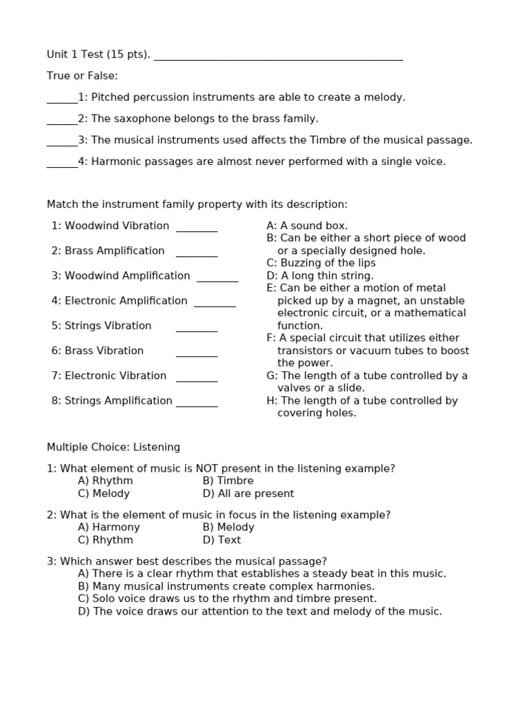 Music Appreciation Test 1 Pdf Art