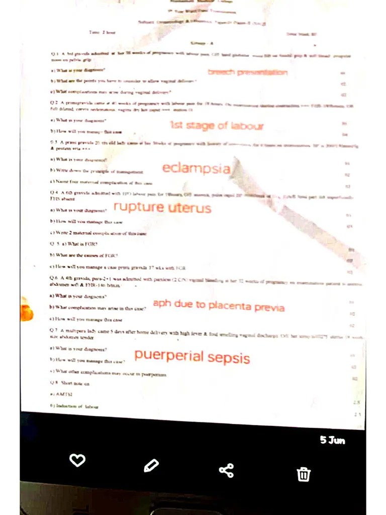 Gynae Obs Written Pdf