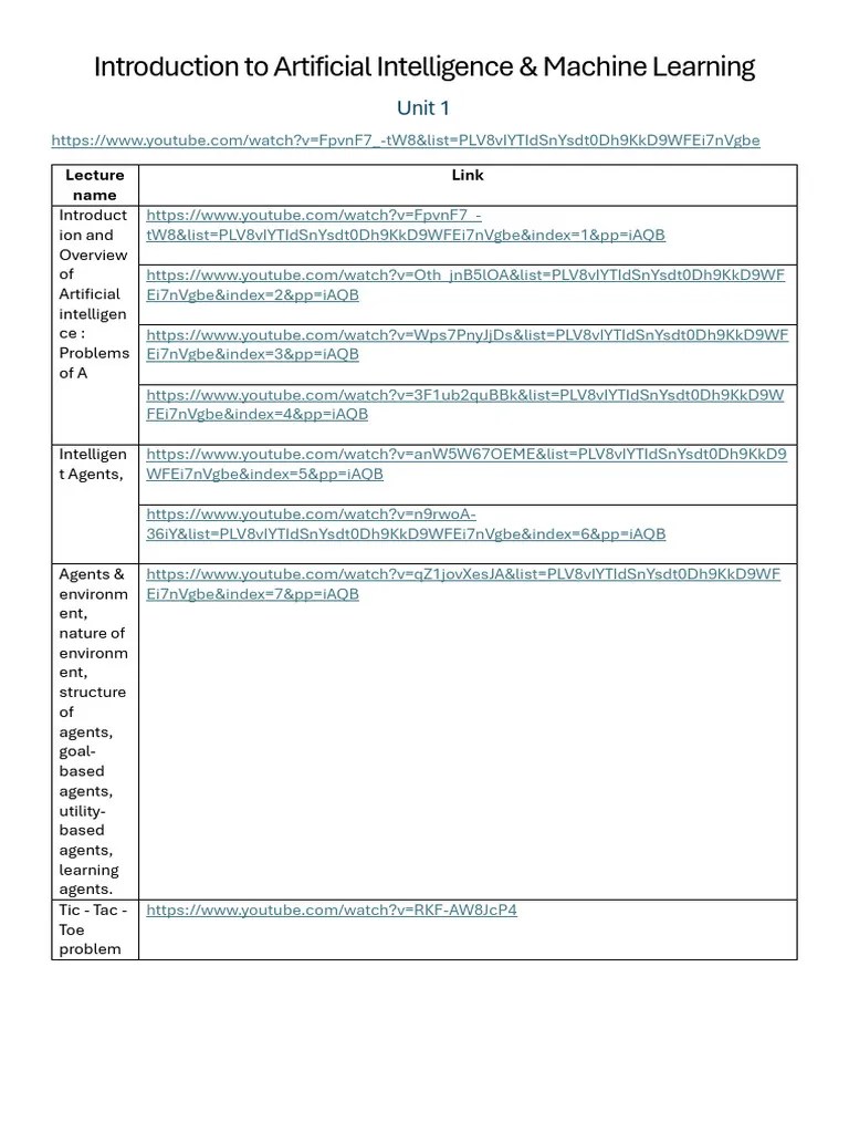 Introduction To Artificial Intelligence & Machine Learning | PDF ...