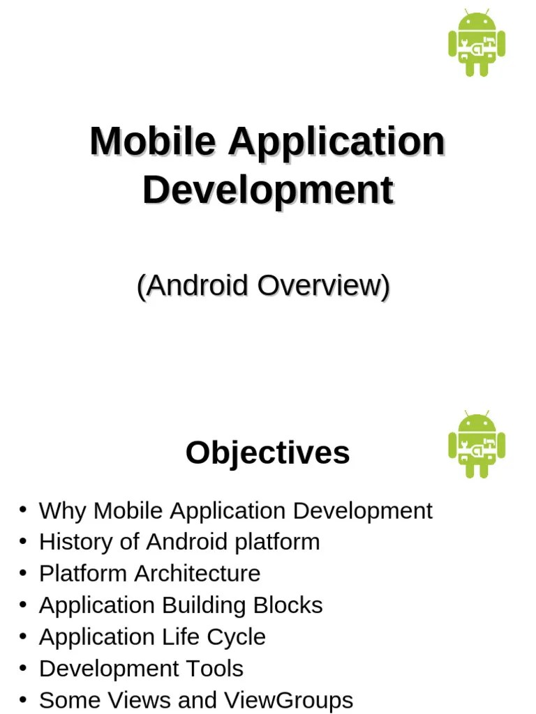 Slides1 Android Application Development | PDF