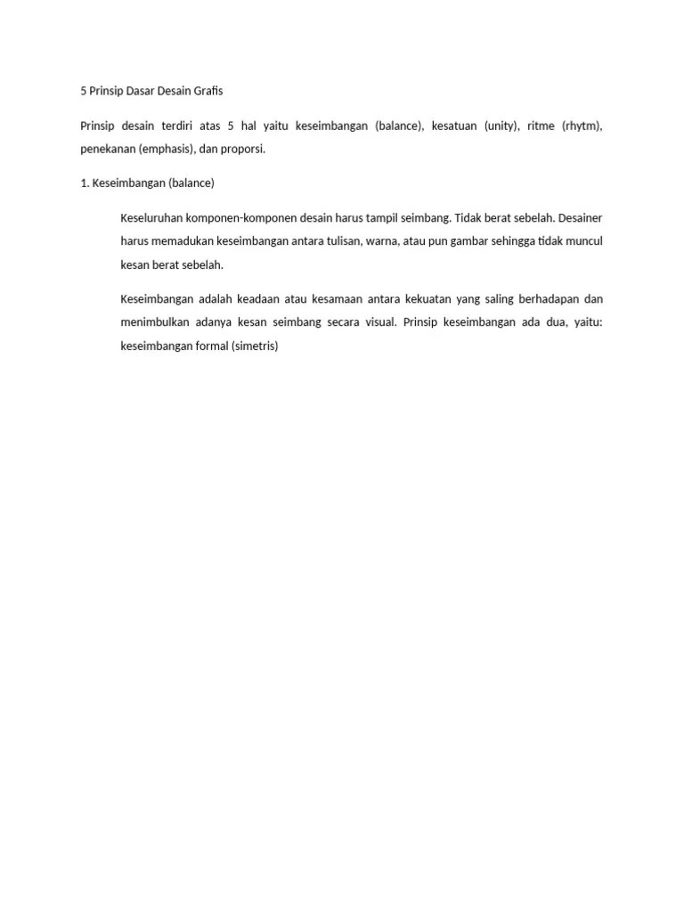 5 Prinsip Dasar Desain Grafis | PDF | Seni