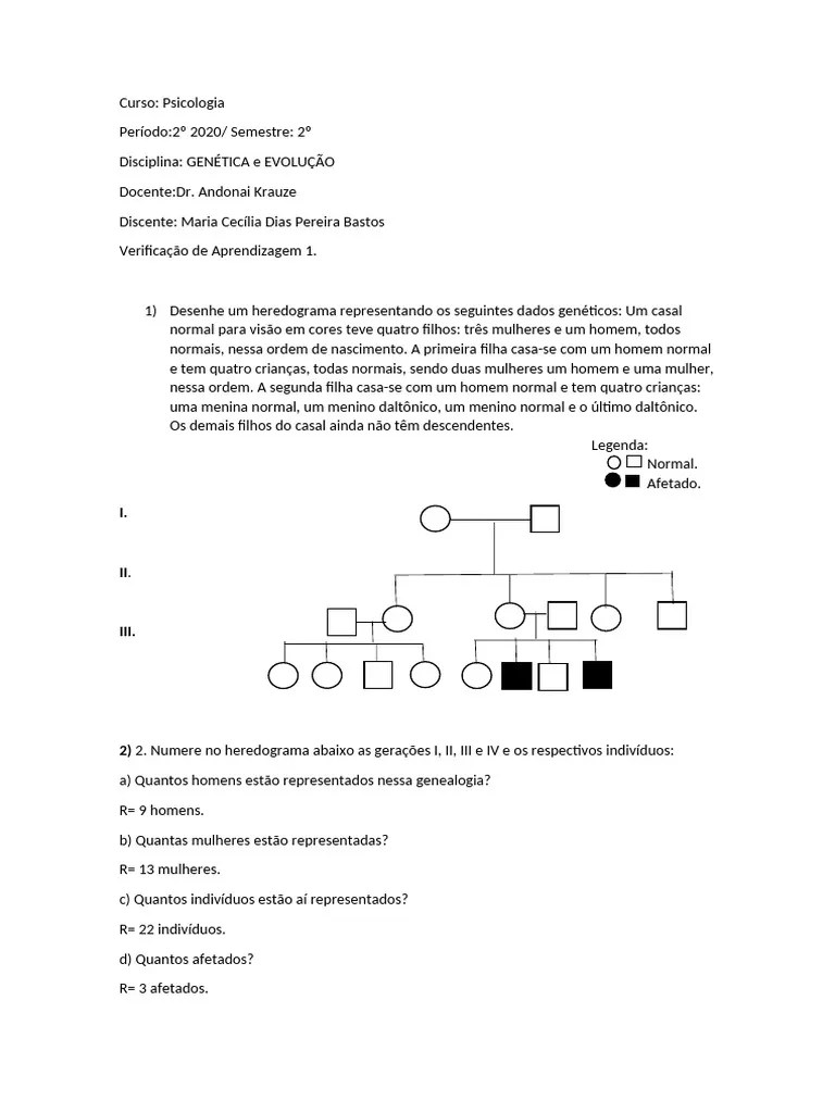 Prova 1 Genética Respondida Pdf
