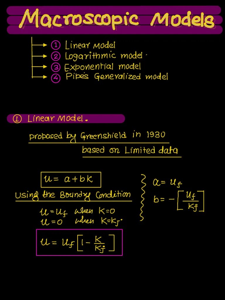 Macroscopic Traffic Flow Models | PDF