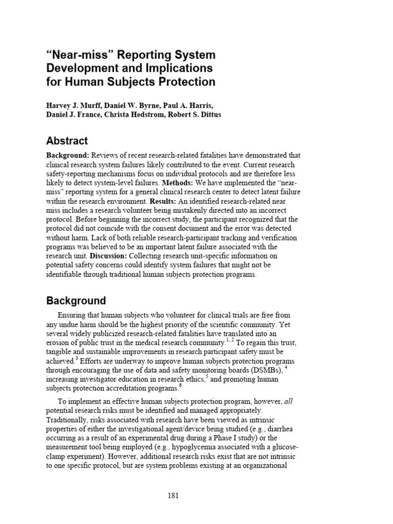Near-miss Reporting System | PDF