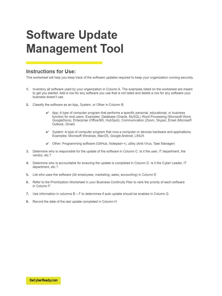 Software-Update-Management-Tool | PDF