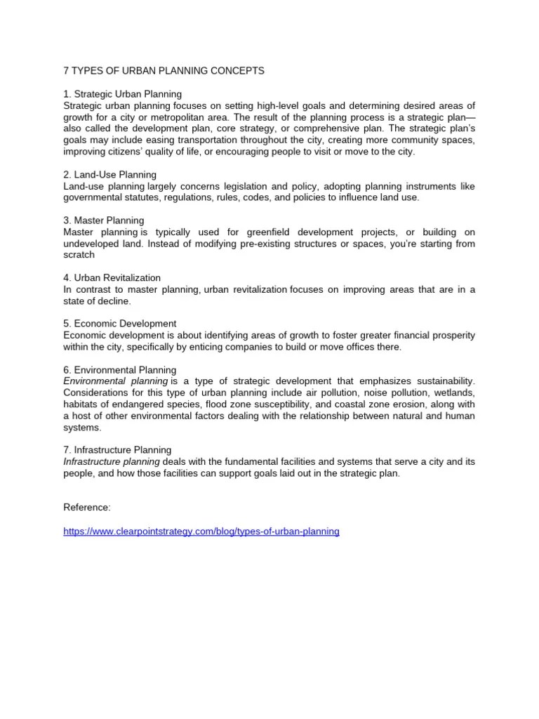 7-TYPES-OF-URBAN-PLANNING-CONCEPTS | PDF