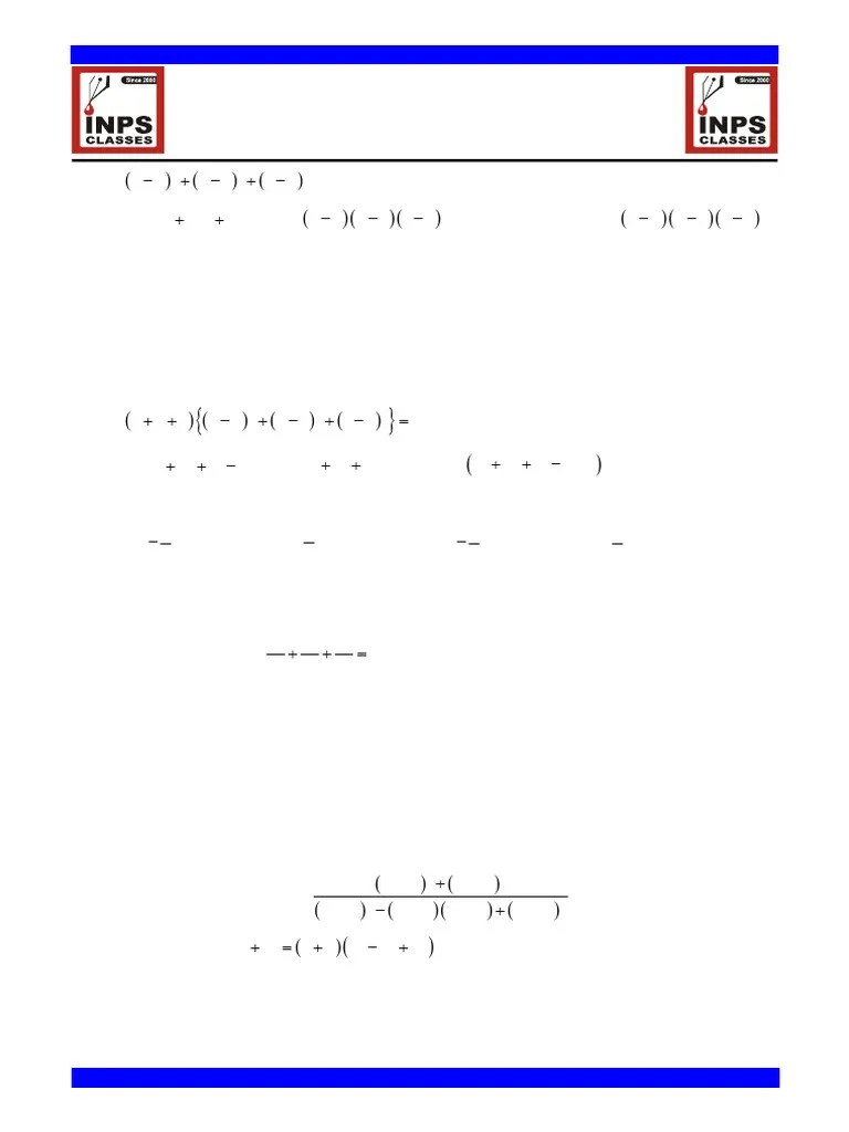 Factorization Of Algebraic Expression | PDF