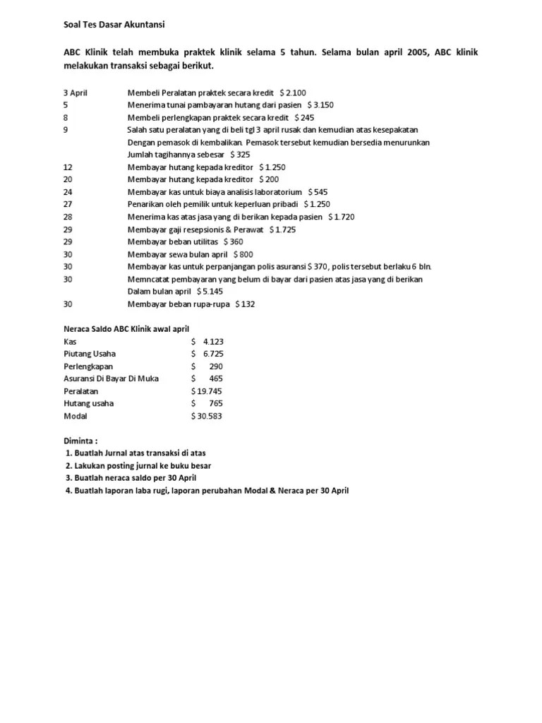 Soal Teori Kejuruan Akuntansi Smk Tahun 2012 