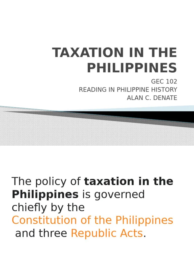 TAXATION_IN_THE_PHILIPPINES_PPT.pptx | PDF