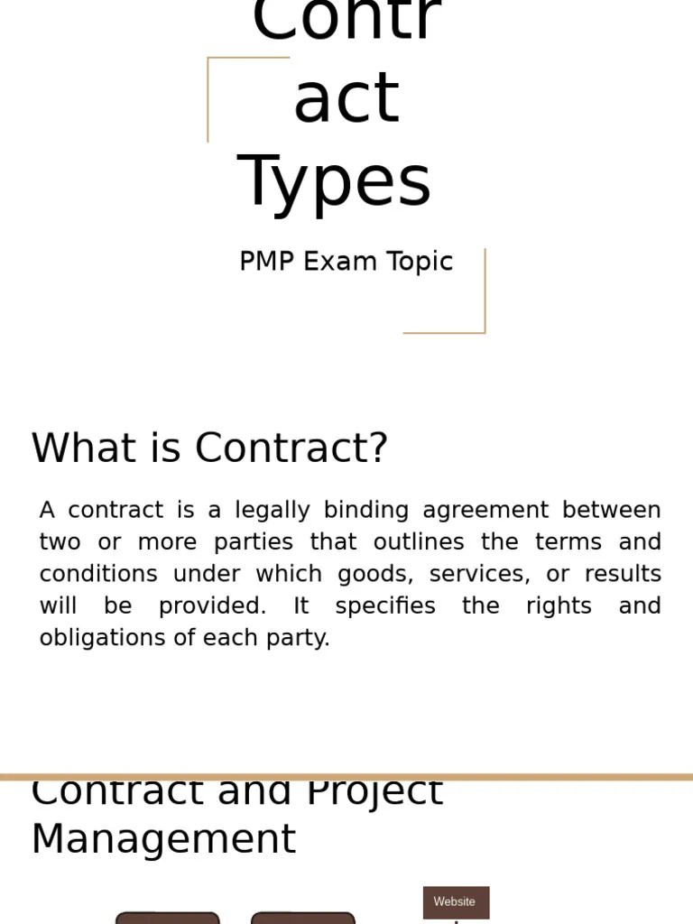 PMP Topic Contract Type | PDF