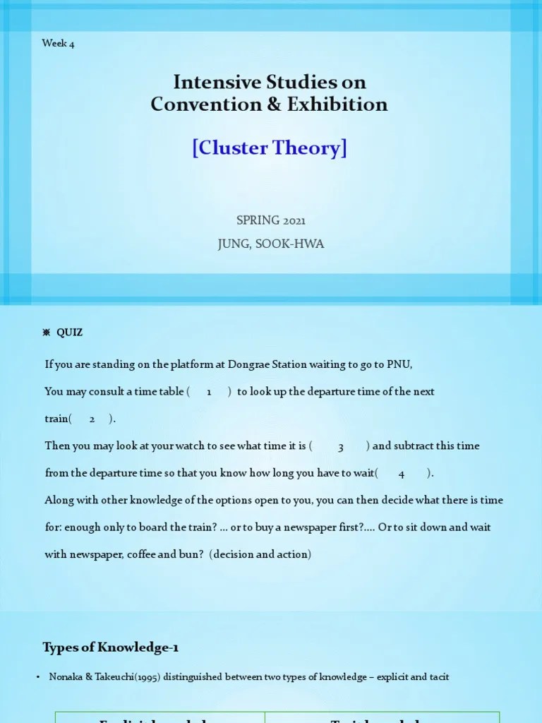 (Week 4) Cluster Theory-2021 | PDF