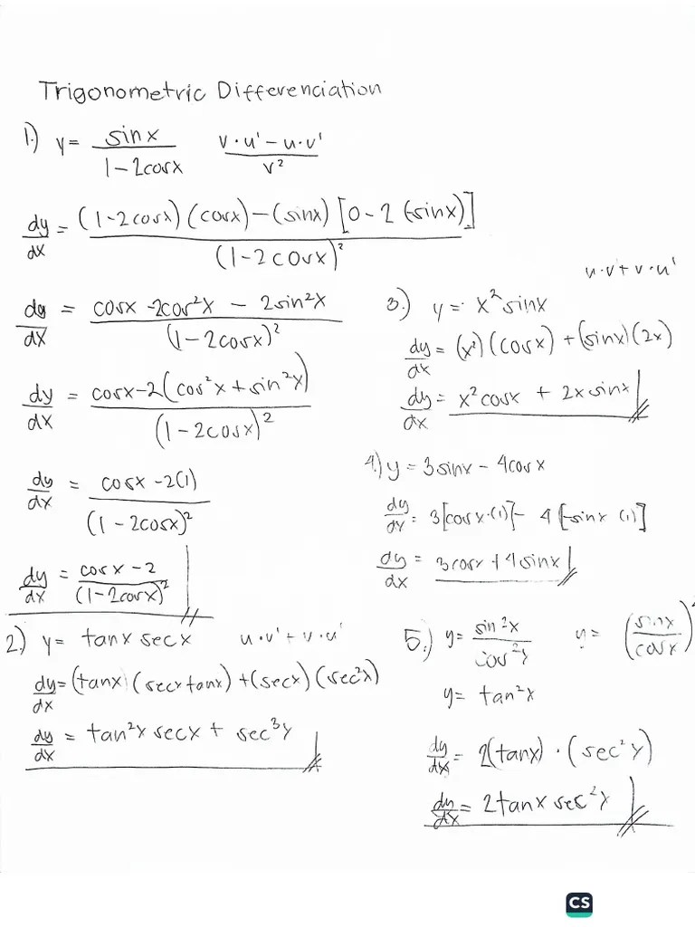 5-Differentiation-Trigo | PDF